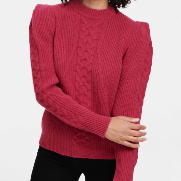 NAADAM Sweaters - Naadam 100% Cashmere Structured Puff Sleeve Cable Knit Sweater *FINAL PRICE*